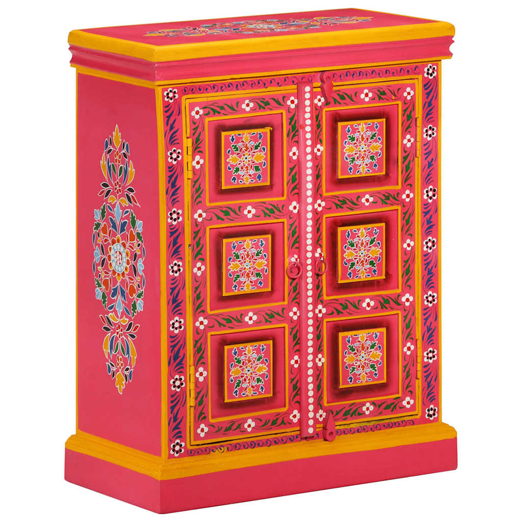 vidaXL Sideboard | Multicolour with pink base | Solid mango wood