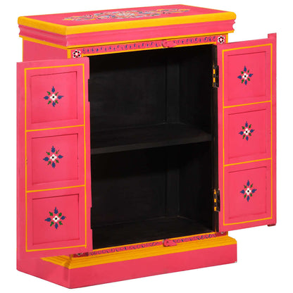 vidaXL Sideboard | Multicolour with pink base | Solid mango wood