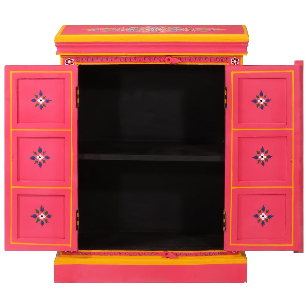 vidaXL Sideboard | Multicolour with pink base | Solid mango wood