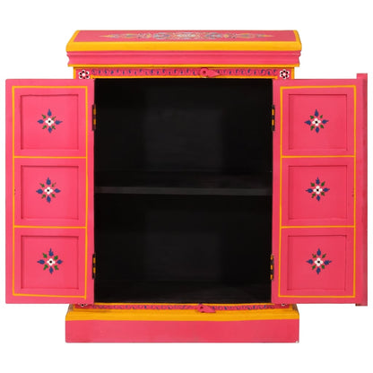 vidaXL Sideboard | Multicolour with pink base | Solid mango wood