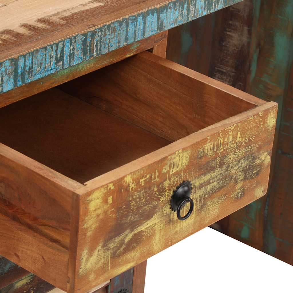 244846 vidaXL Pedestal Desk Solid Reclaimed Wood 140x50x77 cm