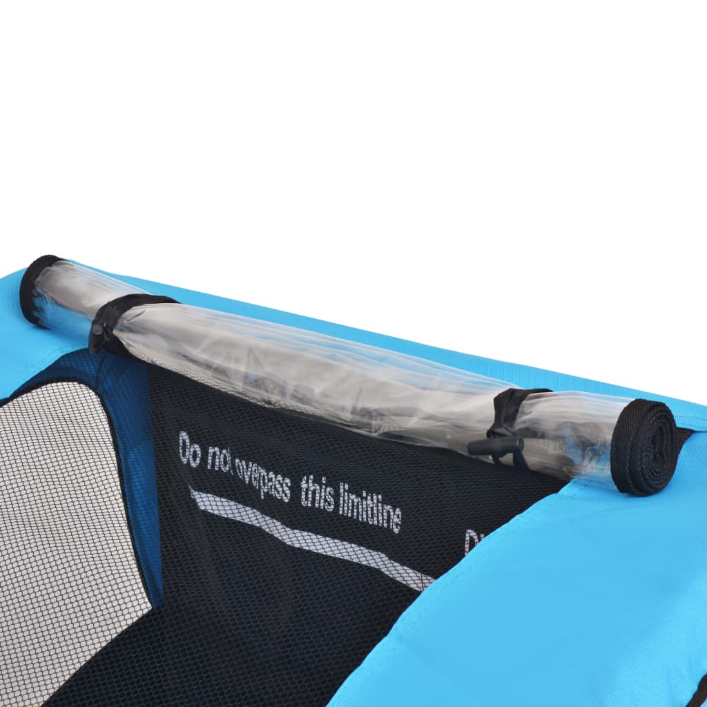 vidaXL Bike Trailer Grey and Blue 30 kg
