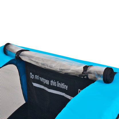 vidaXL Bike Trailer Grey and Blue 30 kg
