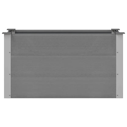 vidaXL Garden Raised Bed | Grey | Wood-plastic composite, Aluminium