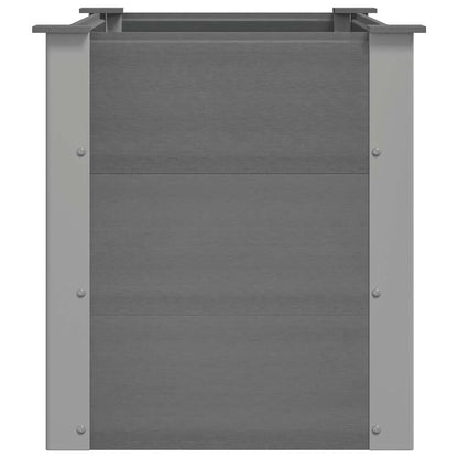 vidaXL Garden Raised Bed | Grey | Wood-plastic composite, Aluminium