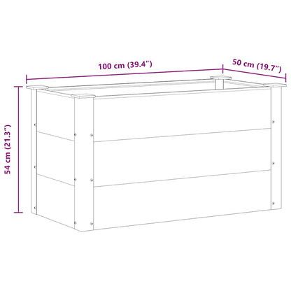 vidaXL Garden Raised Bed | Grey | Wood-plastic composite, Aluminium