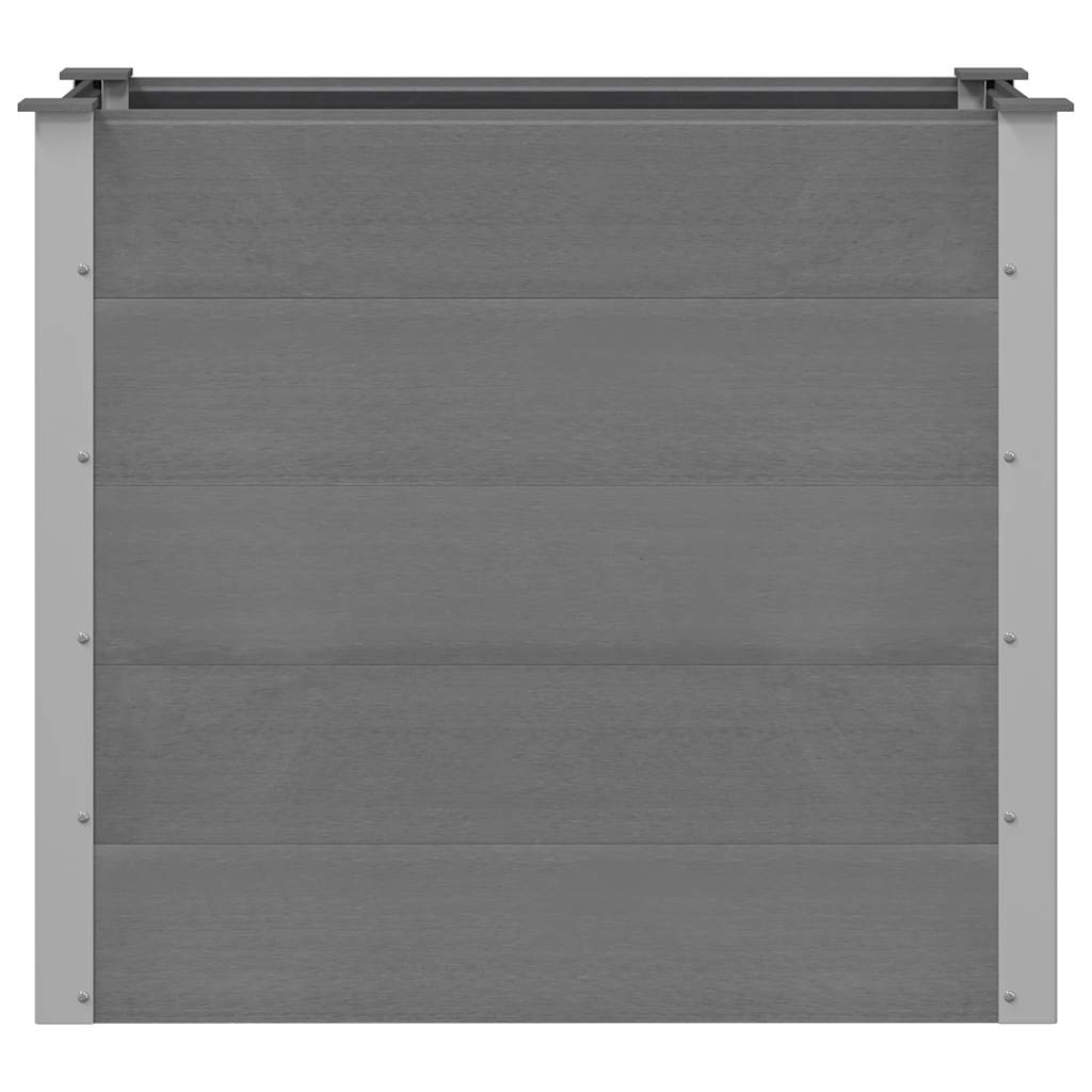 vidaXL Raised Bed | Grey | Wood-plastic composite, Aluminium | 100x50x91 cm