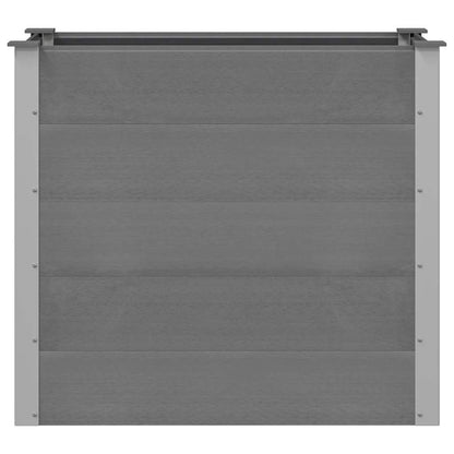 vidaXL Raised Bed | Grey | Wood-plastic composite, Aluminium | 100x50x91 cm