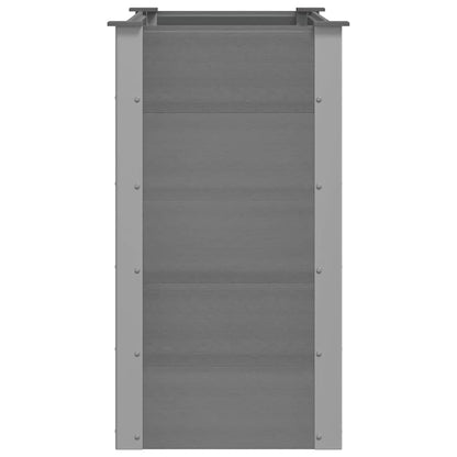 vidaXL Raised Bed | Grey | Wood-plastic composite, Aluminium | 100x50x91 cm