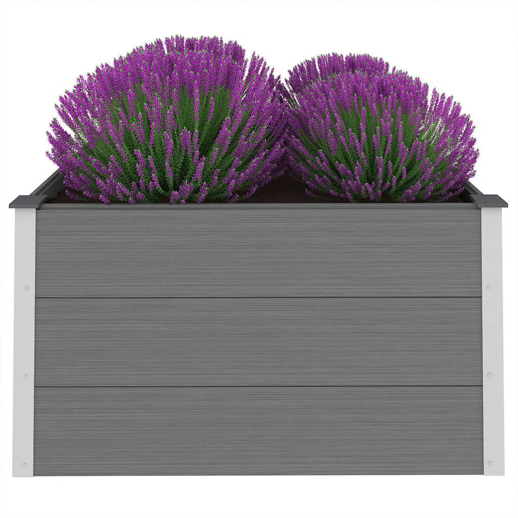 vidaXL Garden Raised Bed WPC 100x100x54 cm Grey
