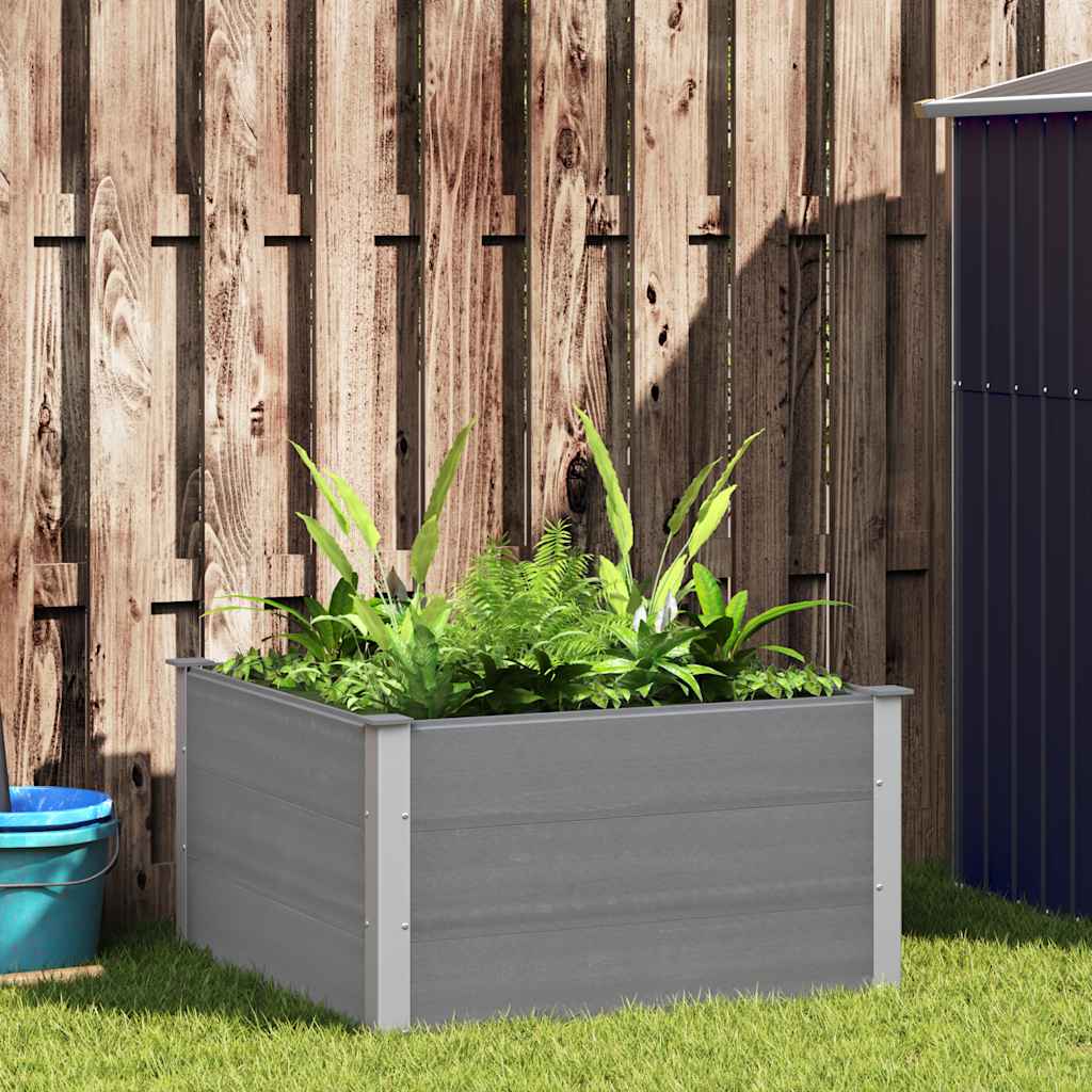 vidaXL Garden Raised Bed WPC 100x100x54 cm Grey
