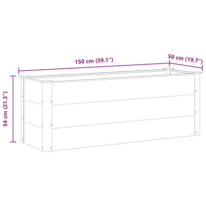 vidaXL Garden Raised Bed WPC 150x50x54 cm Grey