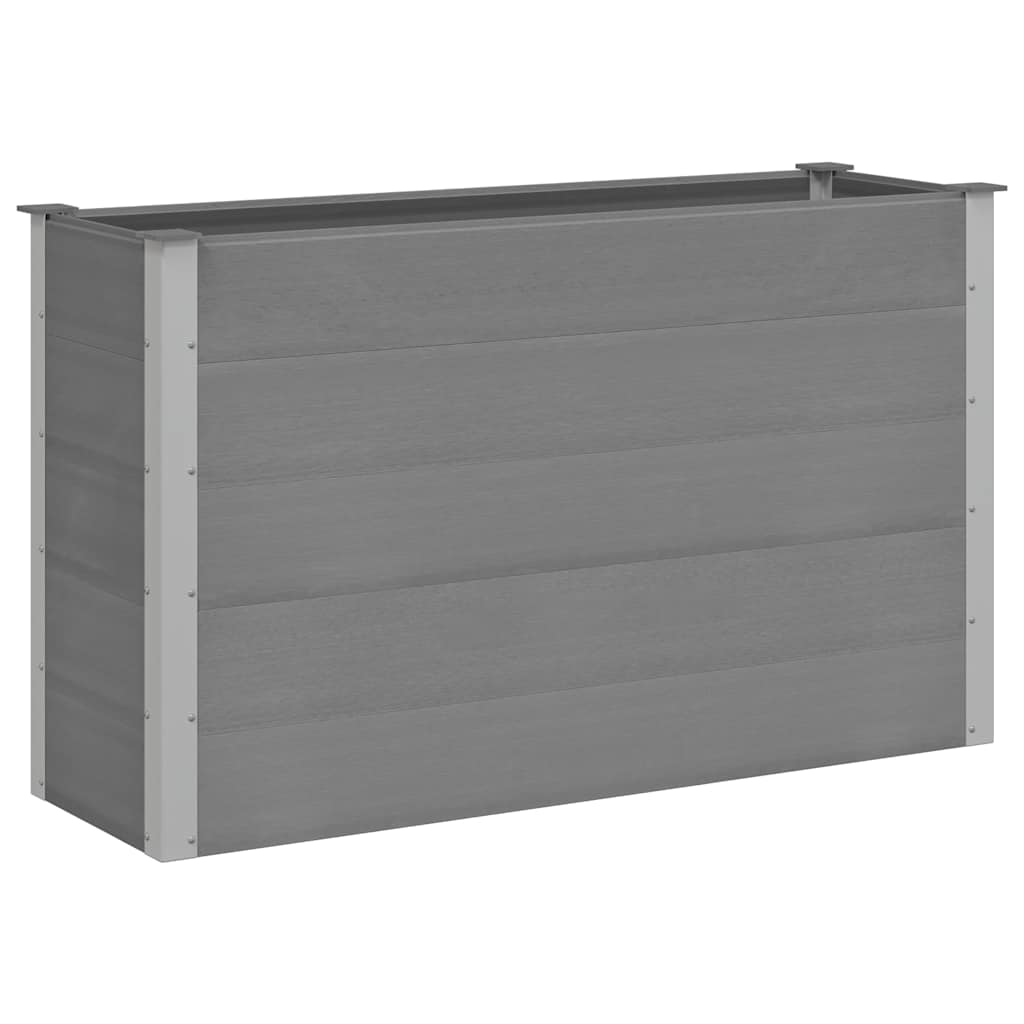 vidaXL Garden Raised Bed | Grey | Wood-plastic composite | 150x50x91 cm