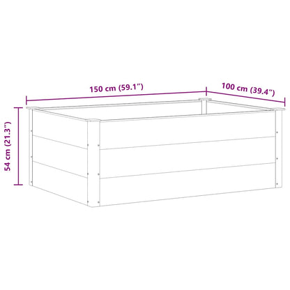 vidaXL Garden Raised Bed WPC 150x100x54 cm Grey