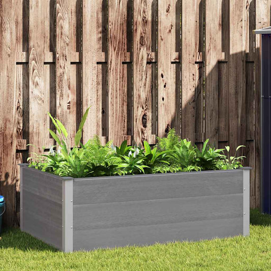vidaXL Garden Raised Bed WPC 150x100x54 cm Grey