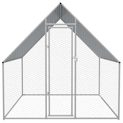 170494 vidaXL Outdoor Chicken Cage 2x2x1,92 m Galvanised Steel