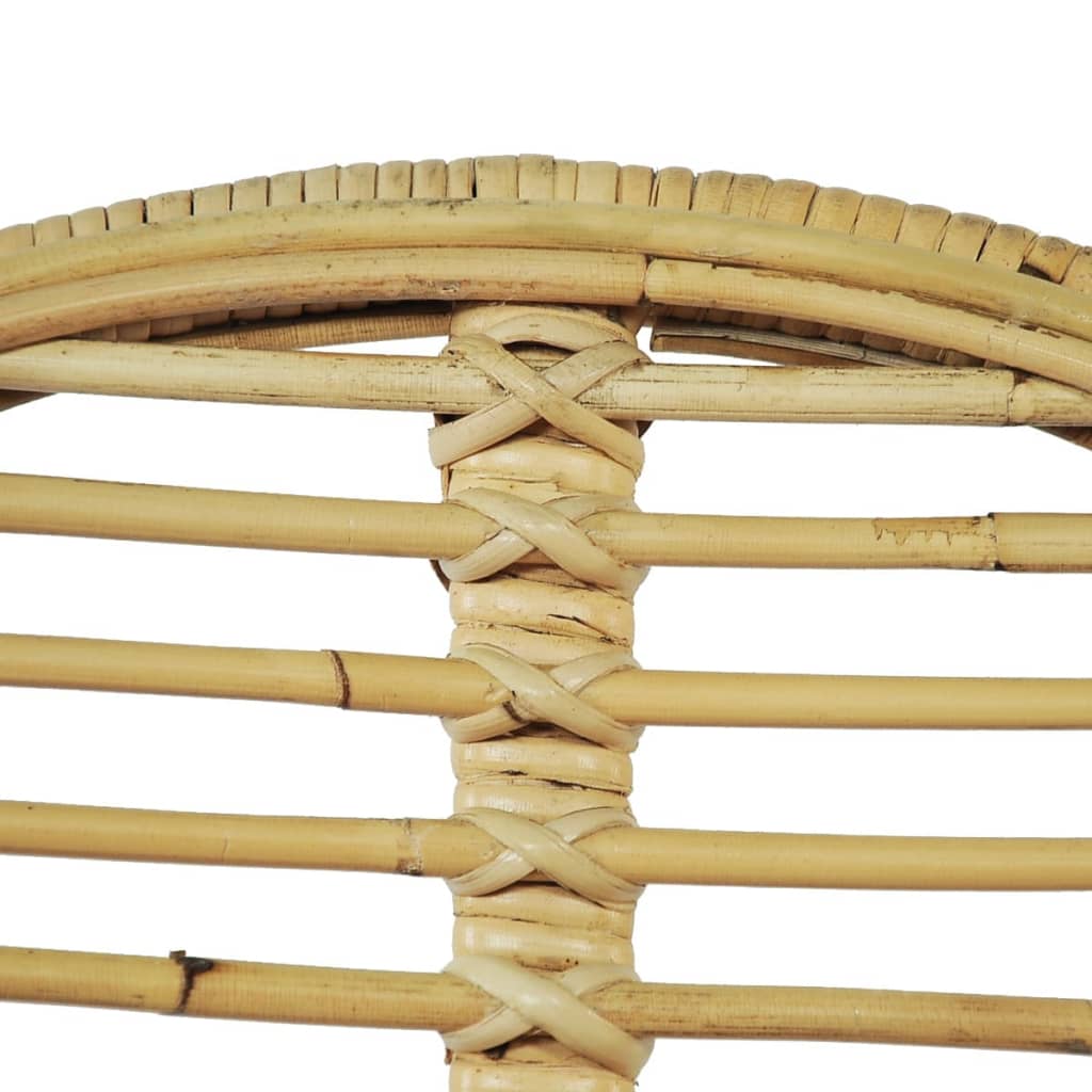 vidaXL Dining Chair | Set of 2 | Beige | Natural rattan and wrought iron