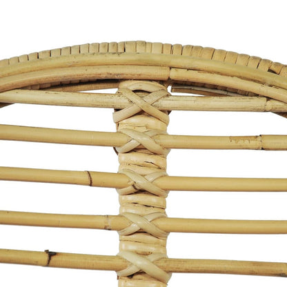 vidaXL Dining Chair | Set of 2 | Beige | Natural rattan and wrought iron