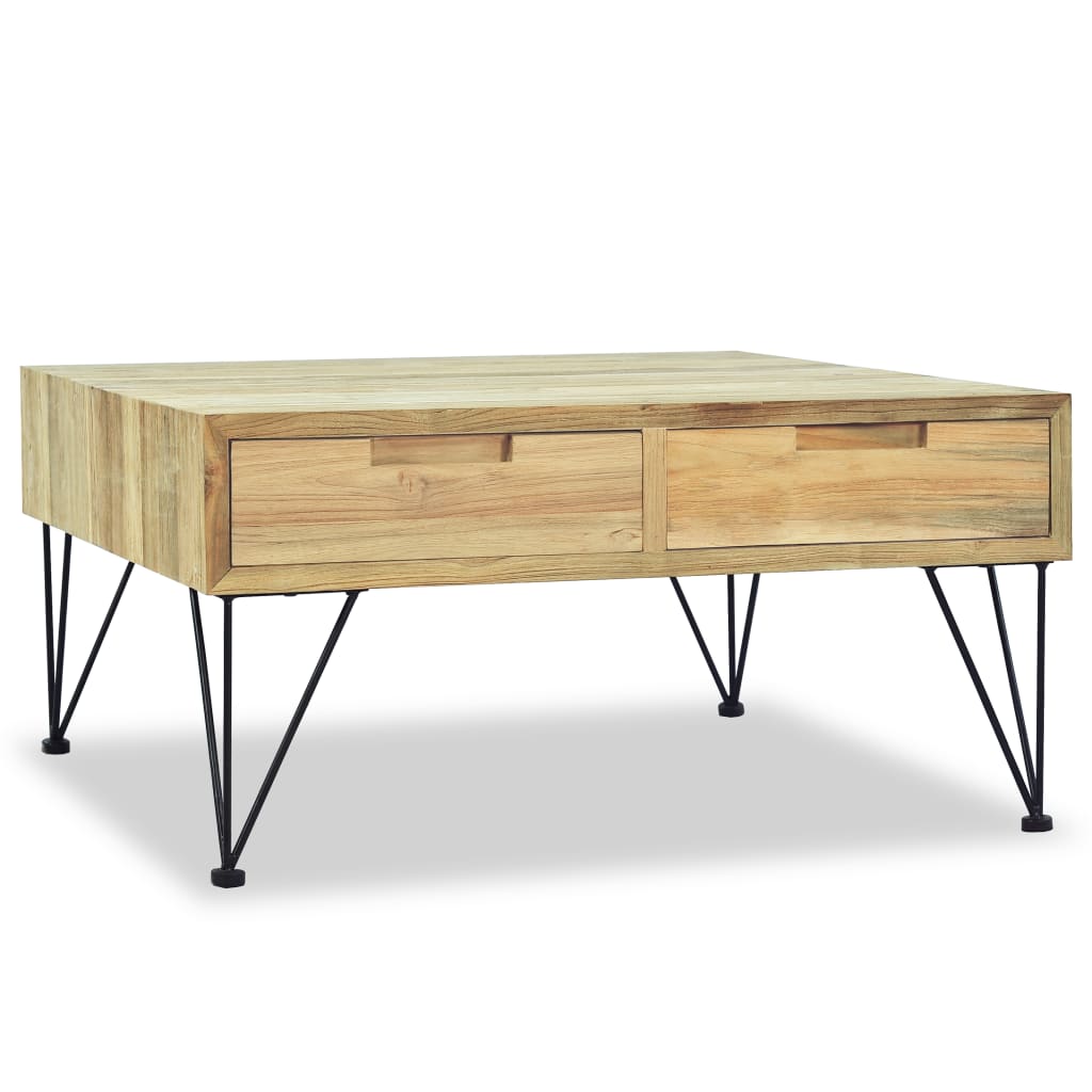 vidaXL Coffee Table 80x80x40 cm Solid Teak