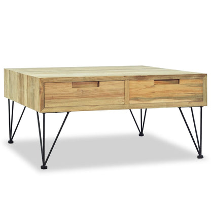 vidaXL Coffee Table 80x80x40 cm Solid Teak