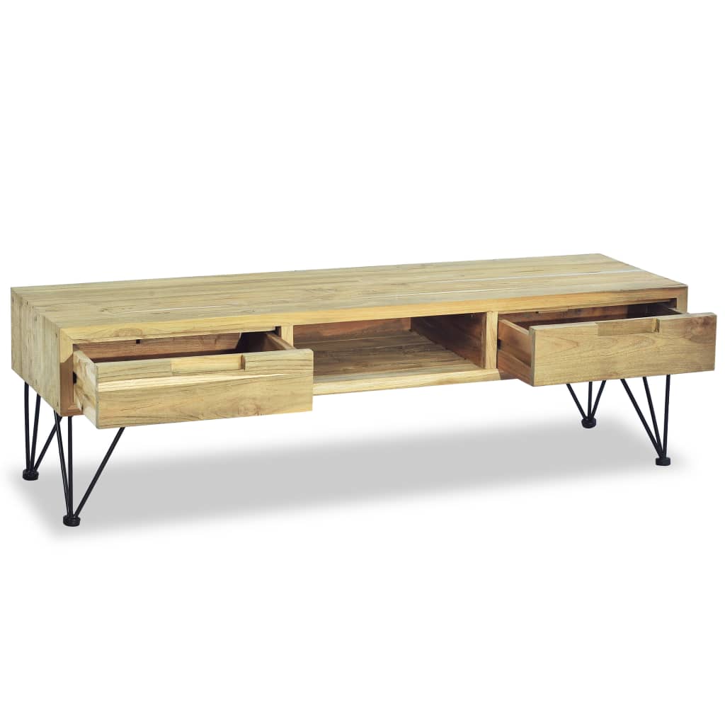vidaXL TV Cabinet 120x35x35 cm Solid Teak