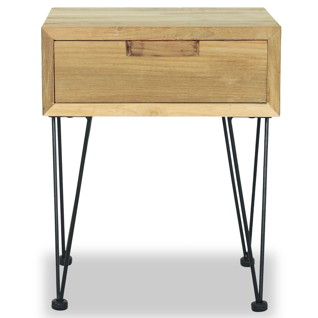 vidaXL Bedside Cabinet 40x30x50 cm Solid Teak