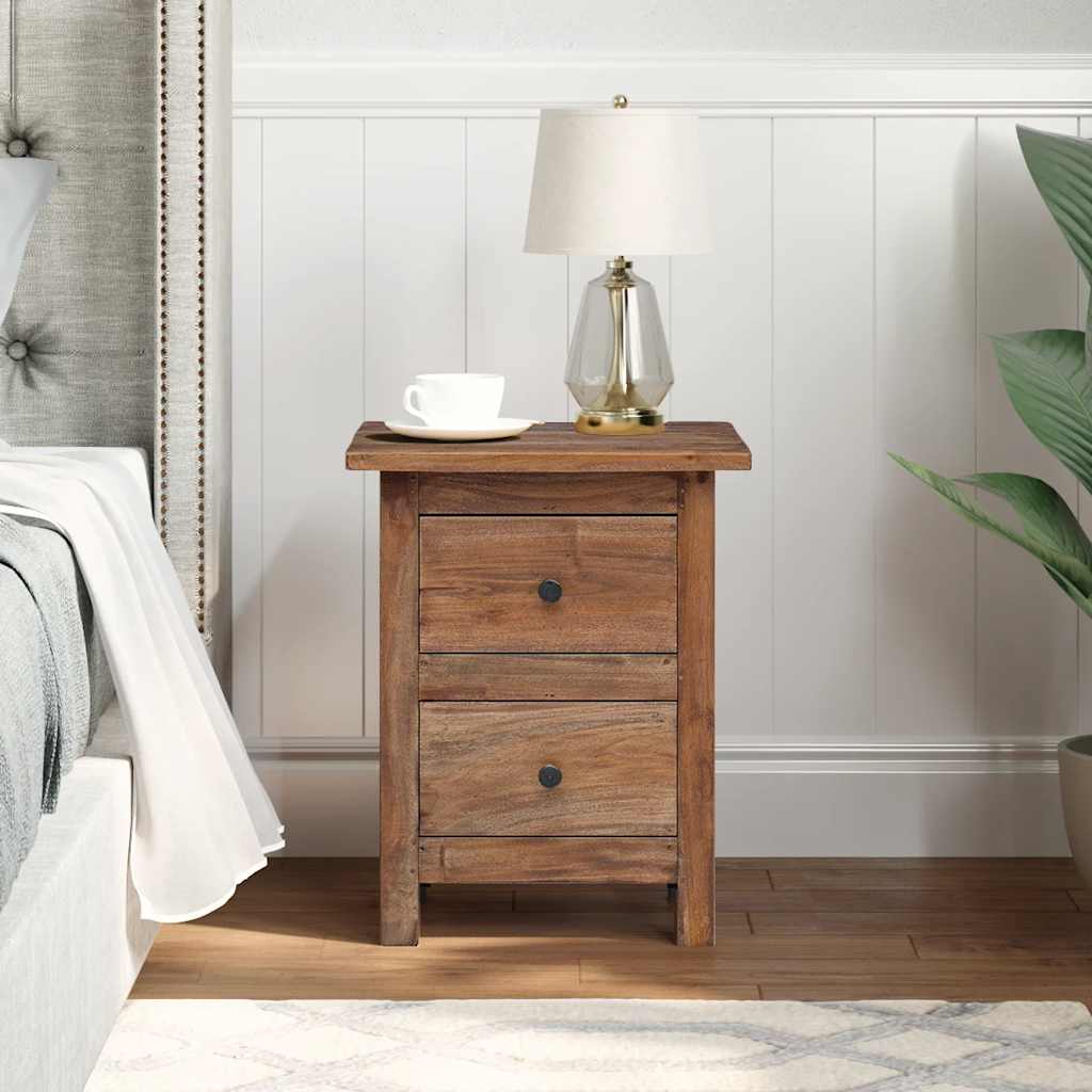 vidaXL Nightstand Solid Mahogany Wood 40x30x51 cm