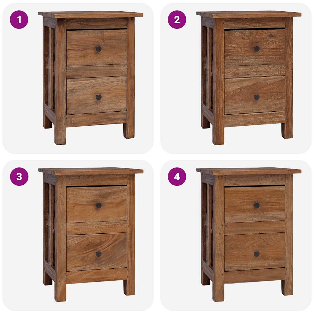 vidaXL Nightstand Solid Mahogany Wood 40x30x51 cm