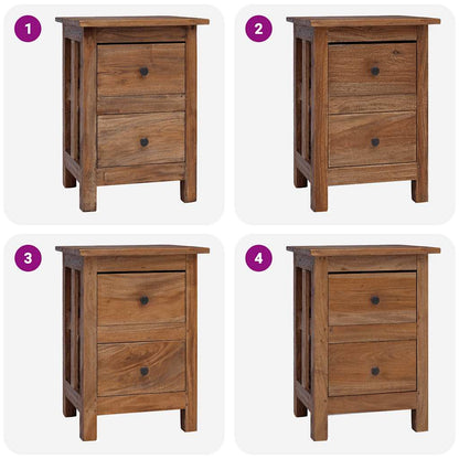 vidaXL Nightstand Solid Mahogany Wood 40x30x51 cm