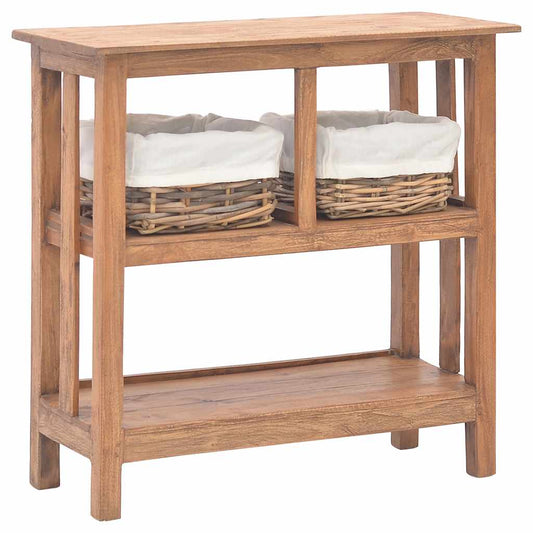 244489 vidaXL Console Table Solid Mahogany Wood 69x28x70 cm