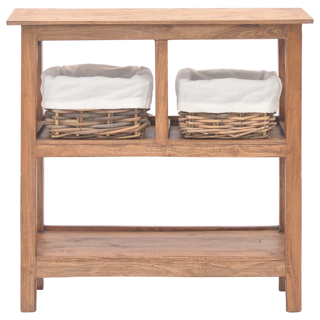 vidaXL Console Table Solid Mahogany Wood 69x28x70 cm
