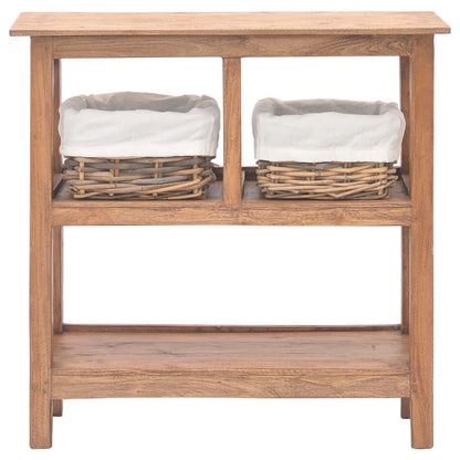 vidaXL Console Table Solid Mahogany Wood 69x28x70 cm