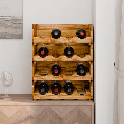 vidaXL Wine Racks 4 pcs for 16 Bottles Solid Mahogany Wood