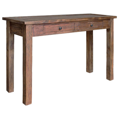 vidaXL Console Table Solid Mahogany Wood 123x42x75 cm
