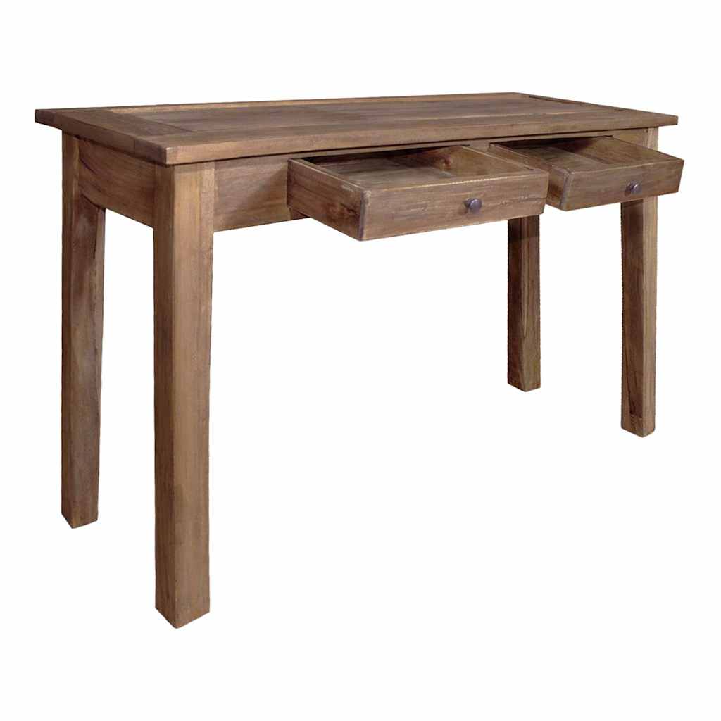 vidaXL Console Table Solid Mahogany Wood 123x42x75 cm