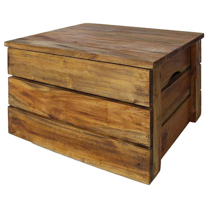 244498 vidaXL Storage Crate Set 2 Pieces Solid Mahogany Wood