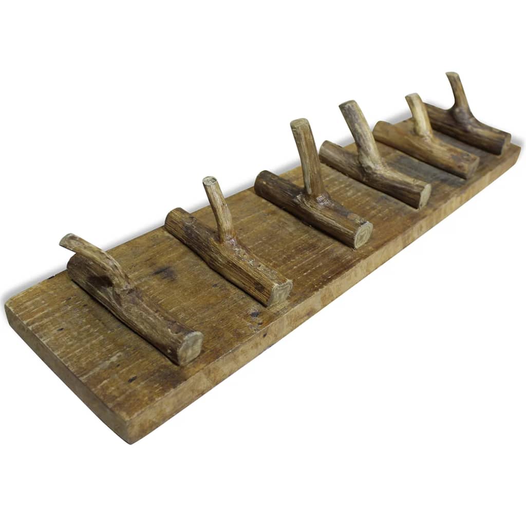 244501 vidaXL Coat Rack Mixed Recycled Wood 60x15 cm