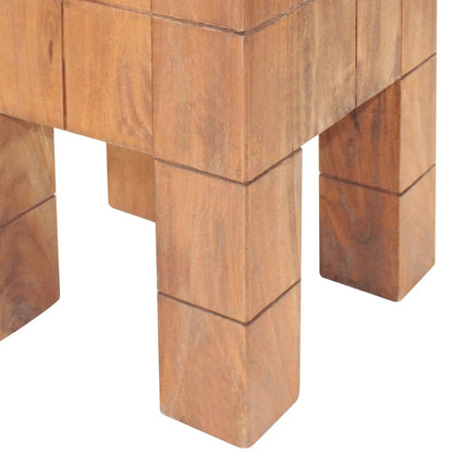 vidaXL Stool Solid Mahogany Wood