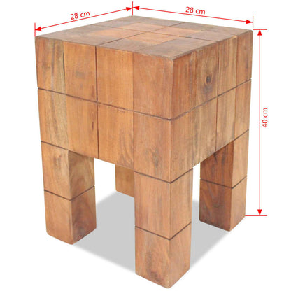 vidaXL Stool Solid Mahogany Wood