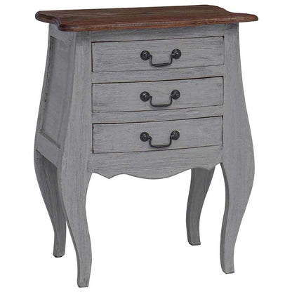 244504 vidaXL Bedside Cabinet Solid Mahogany Wood 48x35x64 cm