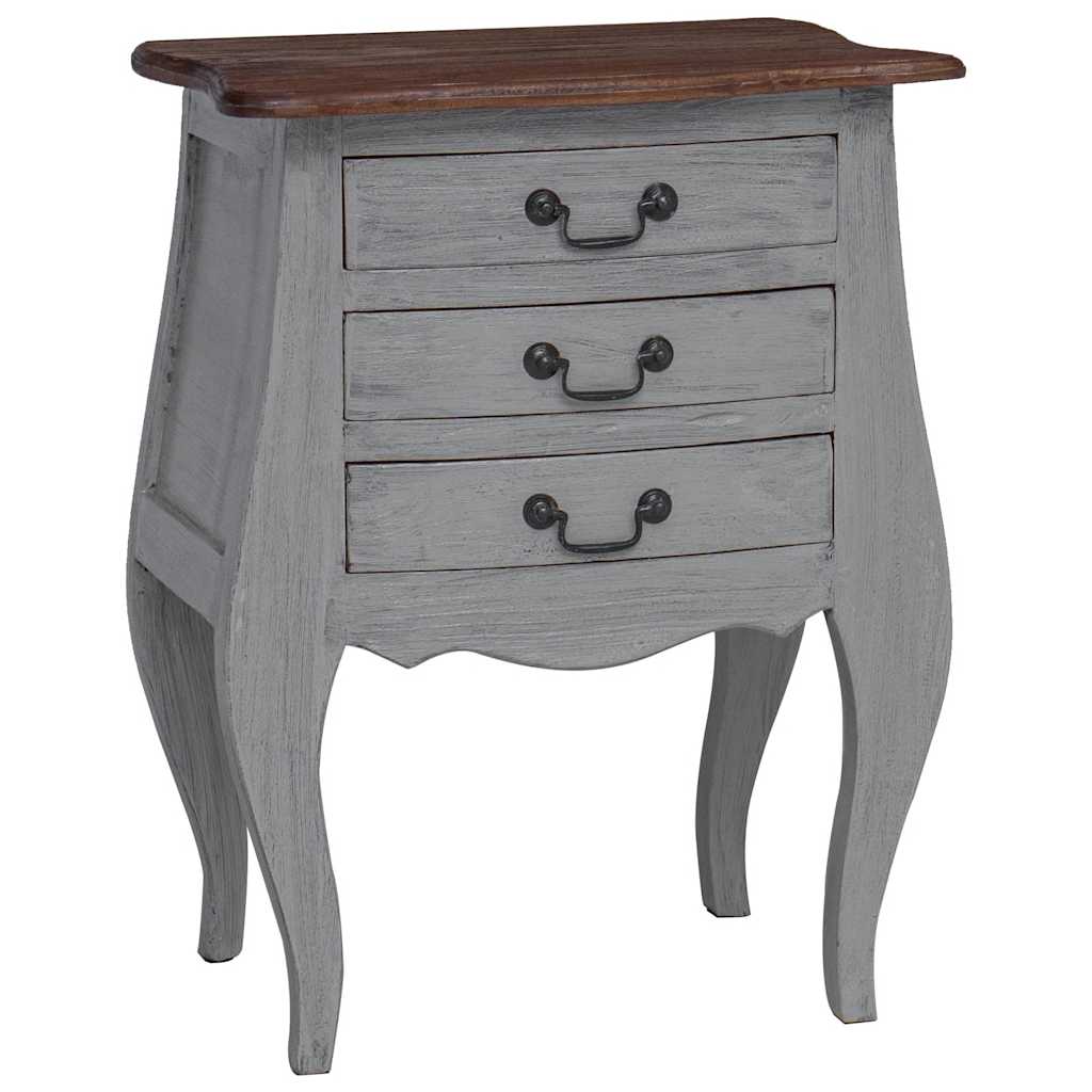 vidaXL Bedside Cabinet Solid Mahogany Wood 48x35x64 cm