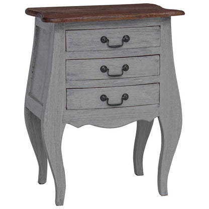 vidaXL Bedside Cabinet Solid Mahogany Wood 48x35x64 cm