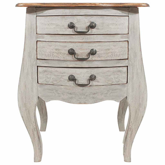 vidaXL Bedside Cabinet Solid Mahogany Wood 48x35x64 cm