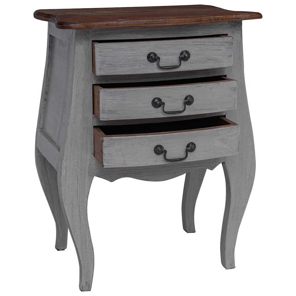 vidaXL Bedside Cabinet Solid Mahogany Wood 48x35x64 cm