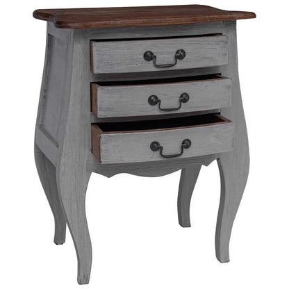vidaXL Bedside Cabinet Solid Mahogany Wood 48x35x64 cm