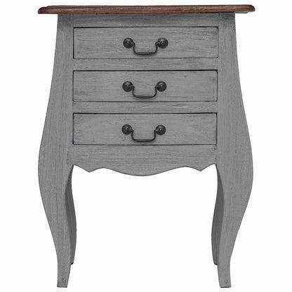 vidaXL Bedside Cabinet Solid Mahogany Wood 48x35x64 cm