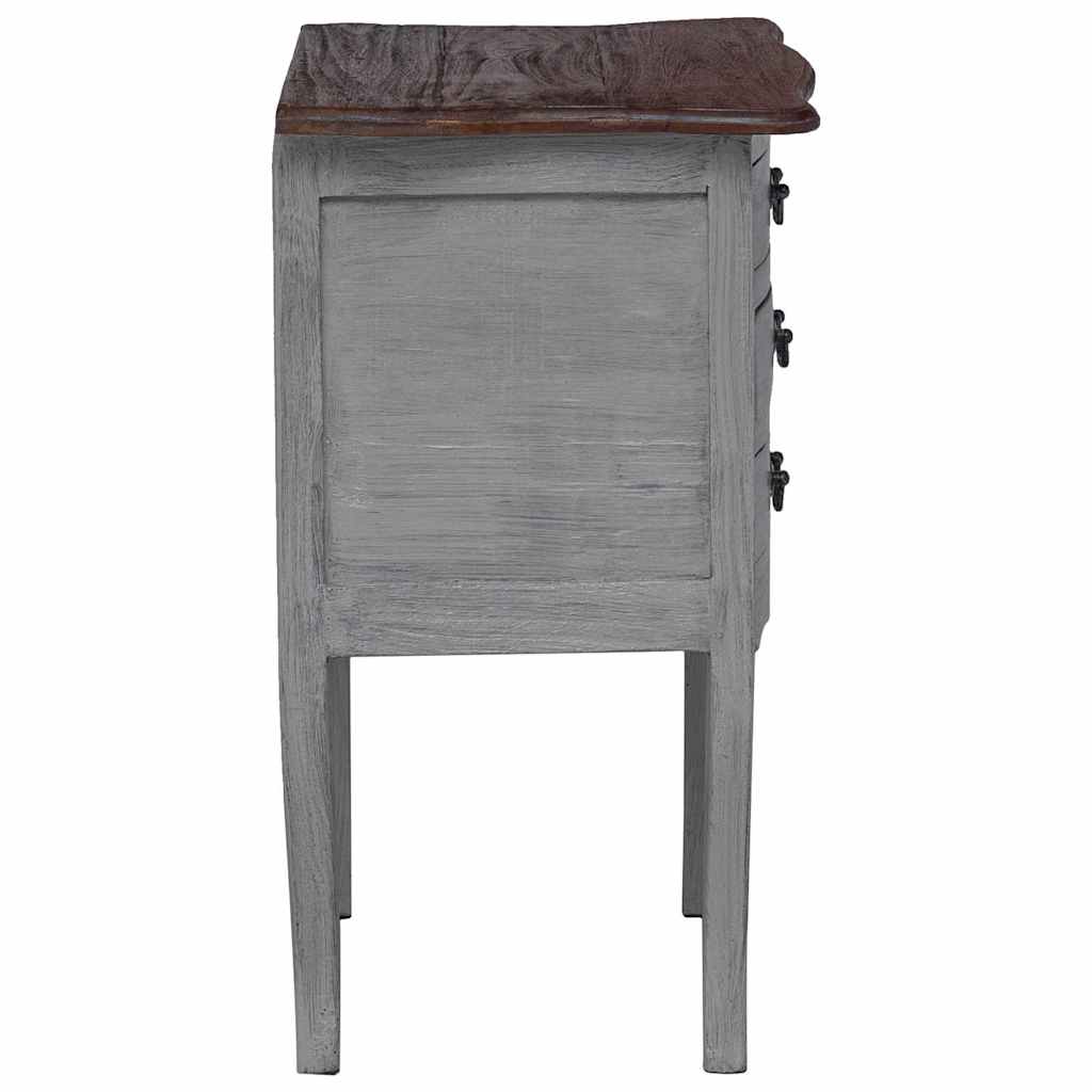 244504 vidaXL Bedside Cabinet Solid Mahogany Wood 48x35x64 cm