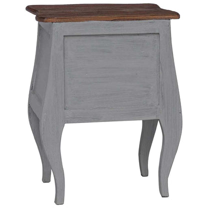 244504 vidaXL Bedside Cabinet Solid Mahogany Wood 48x35x64 cm