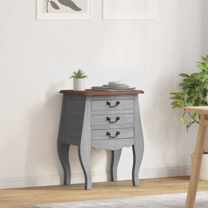 244504 vidaXL Bedside Cabinet Solid Mahogany Wood 48x35x64 cm