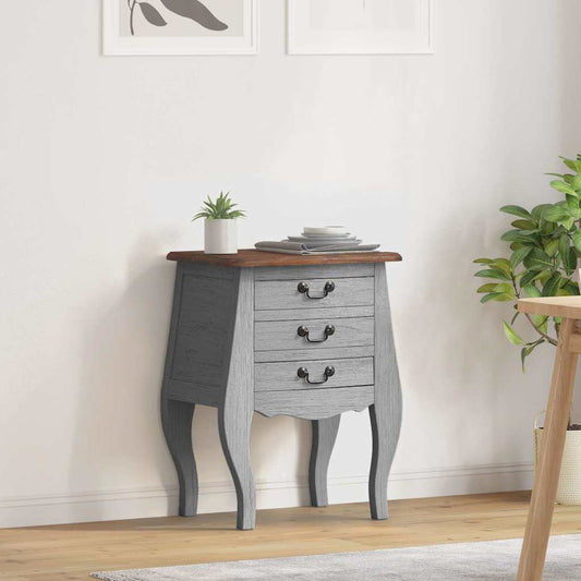 244504 vidaXL Bedside Cabinet Solid Mahogany Wood 48x35x64 cm